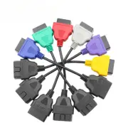 For Fiat ECU Scan 6 Color Adapter MultiECUScan OBD 2 Connector ABS Air-bag Obd2