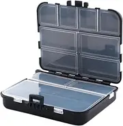 CAQYPVH Fishing Tackle Box Storage Solution for Lures and Fishing Gear in Freshwater, Black