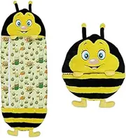 AvviKro Kids Sleeping Bag with Pillow,Soft and Warm Sleeping Bags for Girls and Boys,Foldable Cartoon Animal Sleeping Bags,A Surprise Children (XL:165cm*70cm, Yellow Honeybee)