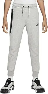 [Nike] Boy's NSW Tech Fleece Pants (Little Kids/Big Kids) Dark Grey Heather/Black/Black S (8-9 Big Kid)