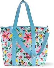 [Kate Spade New York] Large Capacity Insulated Cooler Tote Bag, Soft Sided Portable Beach Cooler for Women with Shoulder Strap, Safari Floral, Safari Floral