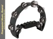 Mano Percussion TMP11B Half Moon Tambourine - Black