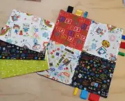 Baby Gift Set, Burp cloths & Taggie Blanket, ABC, 123, school themed
