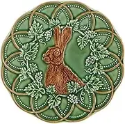 Bordallo Pinheiro Woods Hare Bread & Butter Plates, Set of 4
