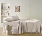 Natural French Linen Sheet Set - Super King