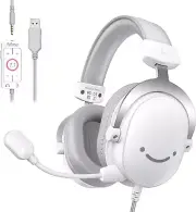 FIFINE USB PC Gaming Headset with 3.5Mm Audio Jack, Detachable Microphone, 7.1 S