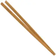 BambooMN 12" Reusable Bamboo Kitchen Toast Tongs - Carbonized Brown - 3 Pieces