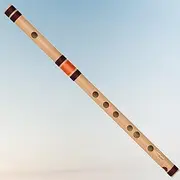 HARIPRASAD Flutes Bamboo Flute Musical Instrument for Beginners, C Scale/Natural Right-Handed Bansuri 19 Inch (Brown+Orange)