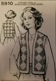 5910 Vintage Mail Order SLEEVELESS JACKET Pattern to Crochet (Reproduction)