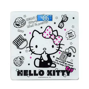 【百科良品】Hello Kitty凱蒂貓 數位電子體重計 體重機 電子秤-黑白時尚/粉色甜心(正版授權)