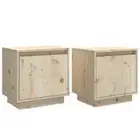 2x Bedside Tables Drawers Storage Side Lamp Cabinets Nightstand Solid Pine Wood