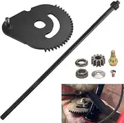 938-05078 Steering Shaft 5/8 And 617-04094 Sector Gear Kit for MTD Troy Bilt With 948-0389 710-1309 Steering Rod Cap, Screw & 941-0656A 741-0656A Pinion Gear & Bushing,941-04124 Hex Flange Bearing