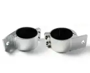 Elinz 2" 49-54mm PAIR Bullbar Mounting Bracket Clamp LED light bar Driving RIGID SILVER