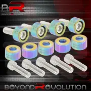 For Acura Honda JDM Neo Chrome 8MM Engine Header Cup Bolts Washers Kit (for: Honda)
