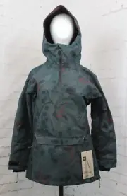 686 Upton Insulated Anorak Snow Jacket Women's Small, Cypress Green Bloom New