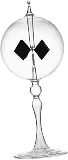 Qianly Solar Crookes Radiometer Tabletop Ornament Glass Sun Light Energy Spinning Vanes Science Toy for Entrance Cabinet Bookshelf, Clear