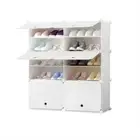 5-Tier Stackable Shoe Rack Shelves Storage Organiser Stand Cabinet Shelf White