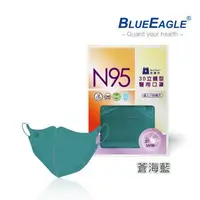 在飛比找大樹健康購物網優惠-【藍鷹牌】N95醫用／3D立體成人口罩／蒼海藍（50片/盒）