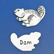Pocket Token Coin - Beaver/Dam Coin - Handcrafted Pewter, Love Gift for Coin Collecting