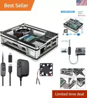 Lightweight Raspberry Pi 3 B+ Case with Efficient Cooling & Stylish Design