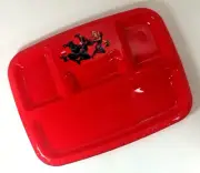 NEW Zak! Marvel AVENGERS Divided PLATE Mealtime Section TV Tray RED Boys Girls