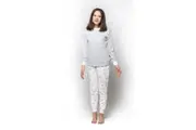 Girls Sizes 8-14 Grey More Sleep Please Pyjamas Long Set PJS
