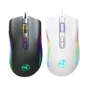 RGB Gamings Mouse Cord ,USB Optical Computer Mouse with 7 Programmable Buttons