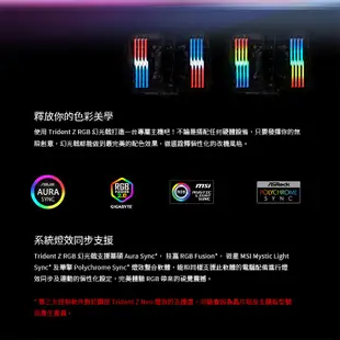 芝奇G.SKILL幻光戟 雙通 DDR4-4600 C18~19黑銀色 8GBx2