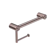 Nero Mecca Care 25mm Toilet Roll Rail 300mm Brushed Bronze