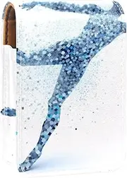Travel Lipstick Organizer Case,Lipstick Case Portable Makeup Bag with Mirror,Abstract Ballet Girl