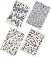 4pcs Traditional Pattern Clay Decal Paper Underglaze Pottery Decals DIY Coloring Transfer for Ceramics