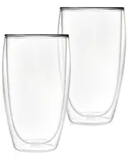Godinger Clarent Double Walled Tall Cups (Set of 2)