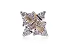 0.19 Cts Round Brilliant Cut Natural Diamonds Nose Stud In 750 18K Gold