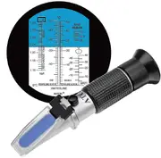 4-in-1 Antifreeze Refractometer Ethylene Glycol, Propylene Glycol, For Cooling Water Freezing Point, Disc Water, Adblue, Battery