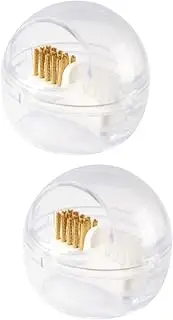 Ipetboom 2 Sets Ergonomic Nail Drill Clean Box Nail Bit Brush Nail Drill Cleaning Brush and Manicure Tool Cleaner for Safe Use