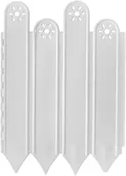 10pcs Garden Border Edge Landscape Edge Edge, Light Flower Network for Pet Yard Outdoors, White, as described