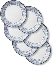 Timeless Coastal Design Salad Plates Set - 9-Inch, Dishwasher Safe, Casual Style