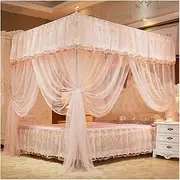 Anti-Mosquito Net,Super Light Rectangular Screen Net Curtain 360° Effective Against Mosquito Bites for Home Use Three Doors,C,180x220cm