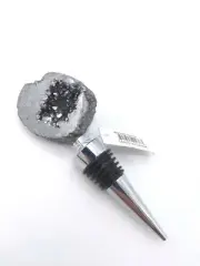 Silver Geode Stainless Steel Bottle Stopper
