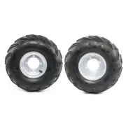 2x 16X8- 7" inch Tyre 4 Stud Wheel Rim 110cc 125cc Quad ATV Buggy Go kart Taotao