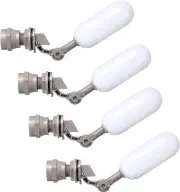4 Pieces 1/2 Inch Float Ball Valve Plastic Water Float Valve Mini Plastic Float