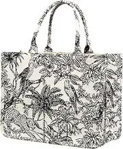 [Leanoria] Luxury Large Tote Bag Retro Embroidery Jacquard Handbag Cotton Linen Bags for Women