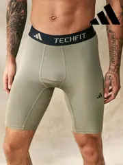 adidas Green TECHFIT Compression Training Short Tights (265283) | $53