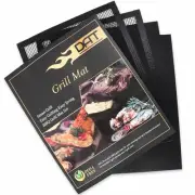 DAT Non-Stick BBQ Grill Mat 4 Pack, 2 Grill Mats 2 Grill Meshes, 15.75" x 13"