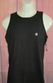 MENS VOLCOM BLACK TANK TOP T-SHIRT SIZE S