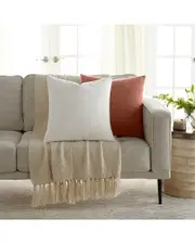 Home Collection Pack of 2 Slub Throw Pillows