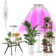 Grow Lights with Base, Three Heads, Full Spectrum LED Grow Light for Indoor P...