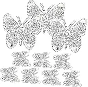 HAWILLOSCH 10Pcs Decorative Embroidered Patches for Clothes Coats and Bags Easy to Use for DIY Sewing and Repairing