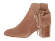 $575 Rag & Bone DALIA II Camel Suede Boots Ankle Booties Fringe Tie Shoes 39
