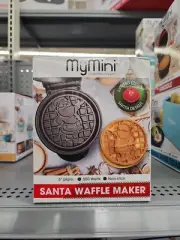 CHRISTMAS Nostalgia My Mini SANTA WAFFLE MAKER Red ~ New in Box